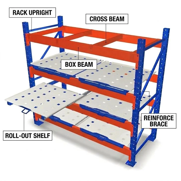 roll out racking structure roll out racking structure